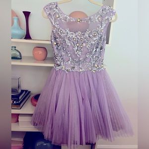 Sherri Hill Sequin Mini Dress Purple